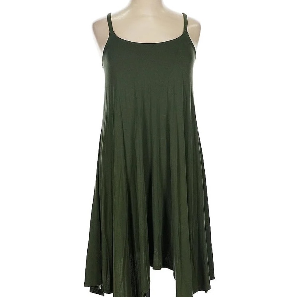 Torrid Army Green Asymmetrical Midi Sundress